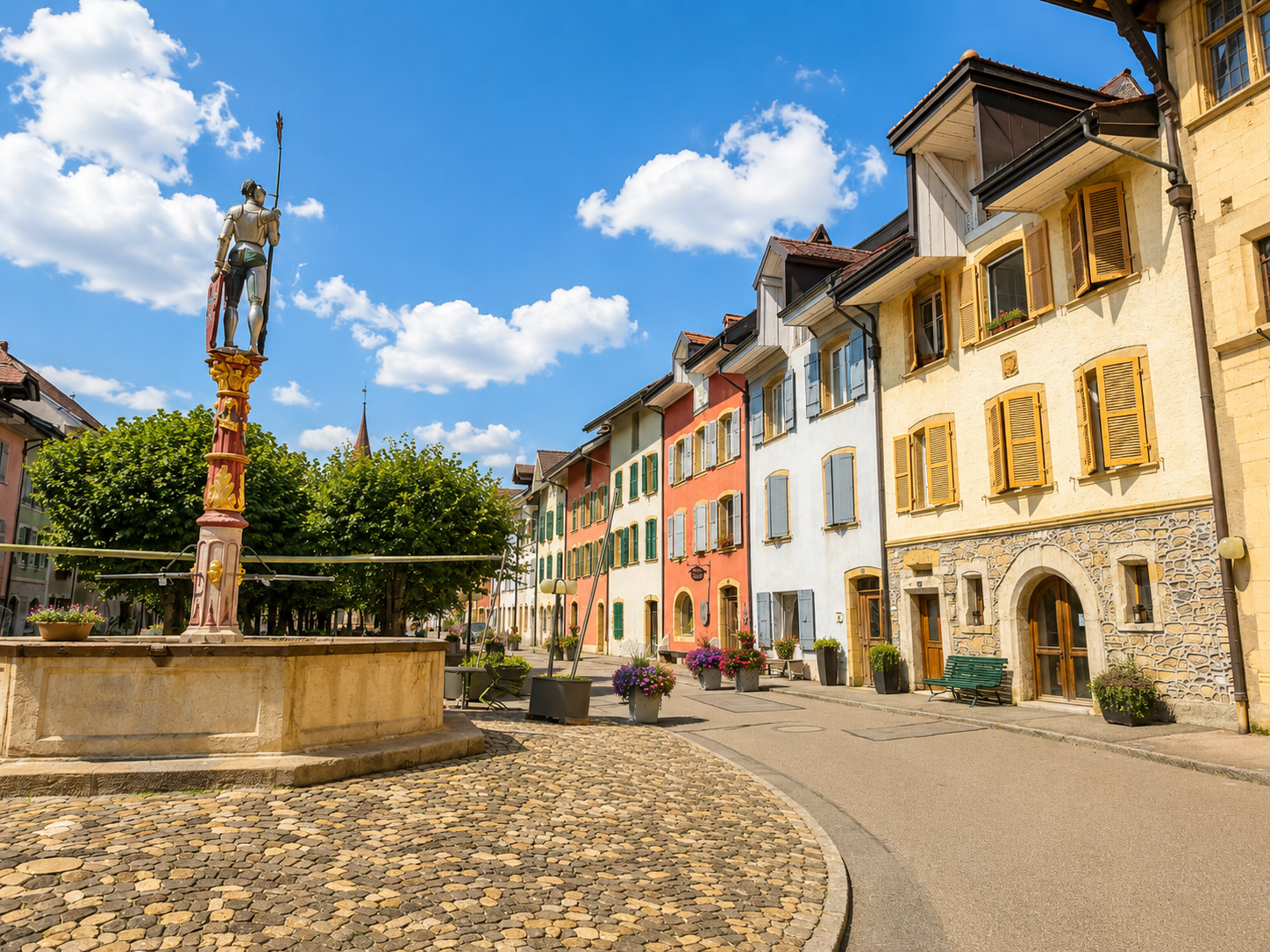 Superbe duplex avec terrasse et cheminée au cœur du Bourg du Landeron